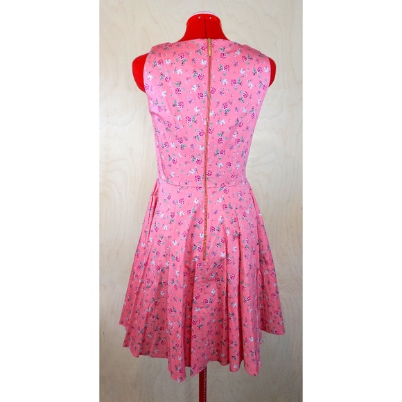 NWT Closet London Pink Floral Skater Dress - Picture 3 of 8